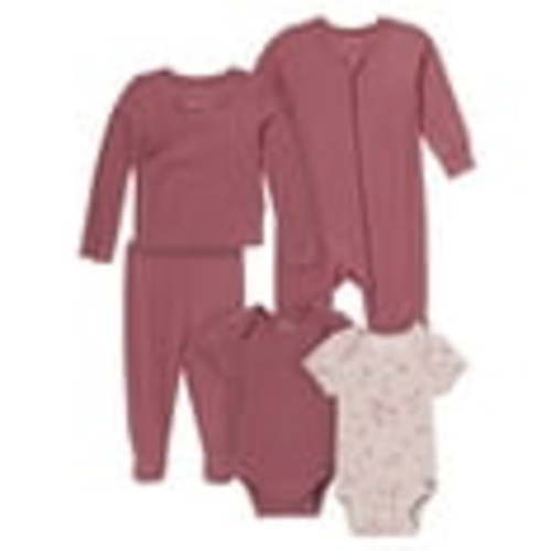 Modern Moments by Gerber Baby Neutral Super Soft 5-Piece Gift Set, Sizes Newborn - 3/6 Months