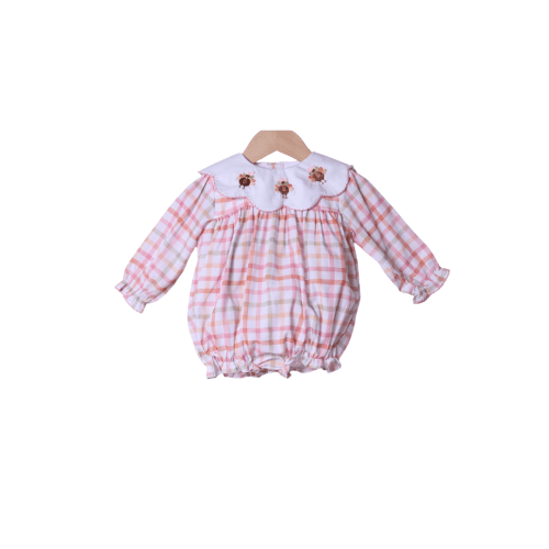 Fall Pink Plaid Turkey Bubble