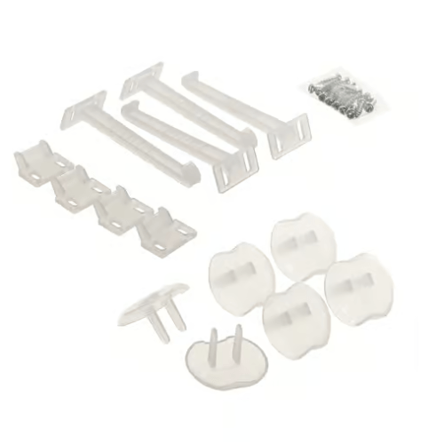 Dreambaby Clear Plastic Safety Catches and Outlet Covers Kit 10 pk