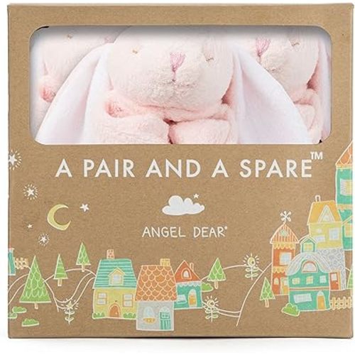 Angel Dear - Pink Bunny, Pair and A Spare Blankie Set
