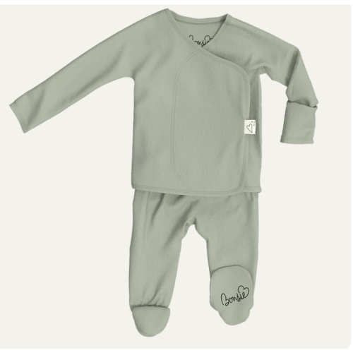Footie - Avocado – Bonsie Skin to Skin Babywear