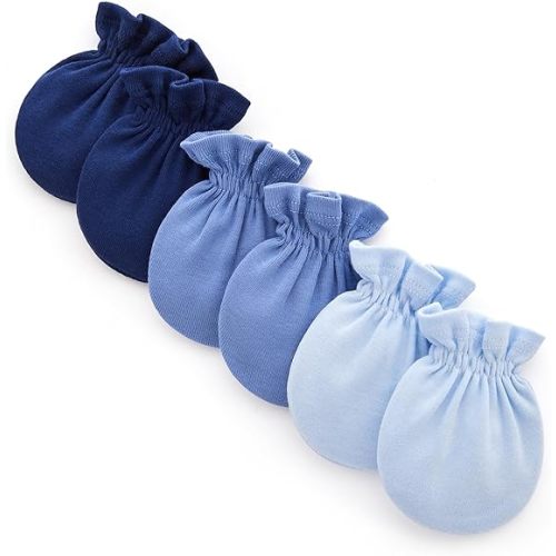 Pro Goleem Newborn Baby Mittens 100% Cotton No Scratch Soft Breathable Gloves for Boys&Girls 0-6 Months Baby Essentials