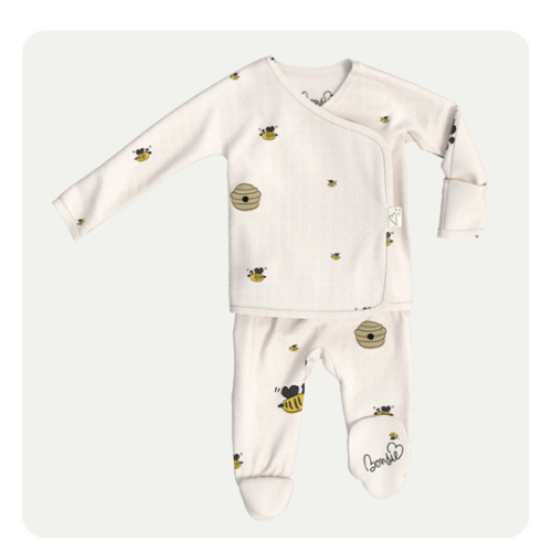 Footie - Bees & Honey – Bonsie Skin to Skin Babywear