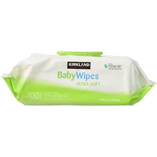 Kirkland Signature Baby Wipes, Ultra-Soft, Unscented, 100 Count Wipes