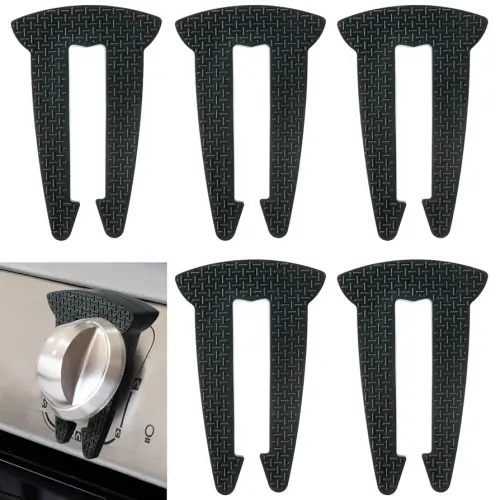 5-Pack Gas Stove Knob Locks for Child Safety, Durable Design Knob Safety Covers, Child Proof Oven Knob Locks, Prevent Accidental Touch(Black)