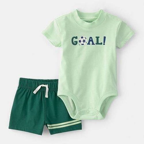 Baby Boy Carter's 2-Piece Soccer Goal Short Sleeve Bodysuit & Shorts Set