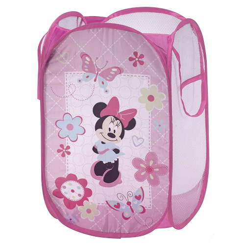 Disney Minnie Mouse Pop Up Hamper, Pink/Aqua