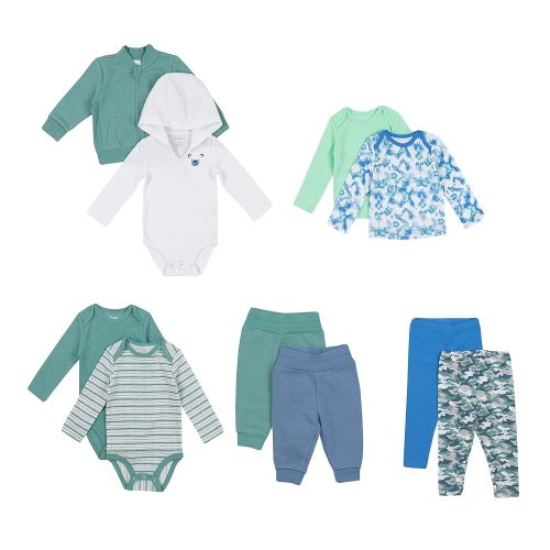 Hanes Baby and Toddler Flexy Soft 4-Way Stretch Knit and Fleece Wardrobe Gift Set