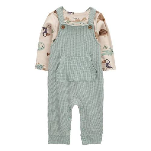 Baby Boys Carter's 2-pc. Long Sleeve Tee & Waffle Knit Coverall Set