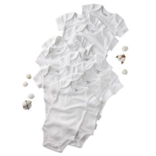 Butterblu AVERY 10-Pack Short Sleeve Bodysuits White Newborn