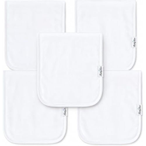 5 Pack Organic Cotton Burp Cloths, Soft 3 Layer Absorbent Towels for Newborn Feeding & Spit Up
