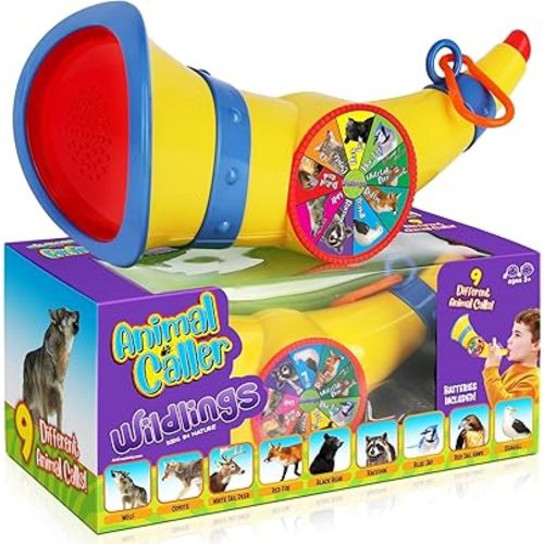 Animal Caller for Kids – Outdoor Toy for Boys Ages 3 4 5 6 7 – Birthday Gift with 9 Real Animal Sounds – Nature Fun with Batteries Included