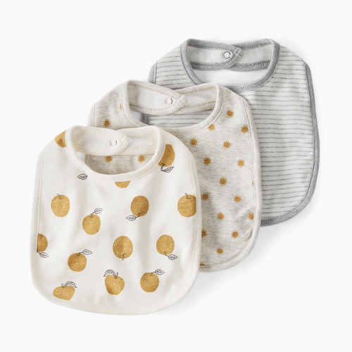 Carter's Little Planet 3-Pack Organic Cotton Bibs - Golden Orchard, OSZ