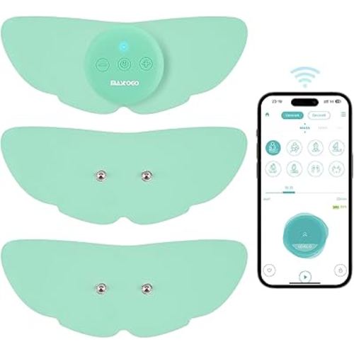 Wireless Tens Unit Muscle Stimulator for Pain Relief, 26 Mode 25 Intensity APP Controlled Bluetooth Wireless TENS & EMS Muscle Stimulator - Used to Relieve Pain in All Parts of The Body (Green)