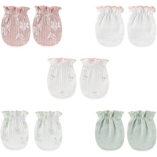 5 Pairs Unisex Baby Mittens No-Scratch 0-6 Months New Born