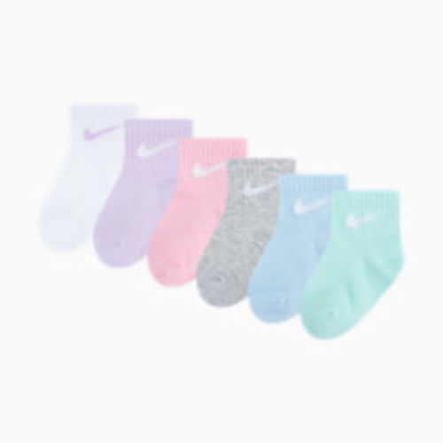Nike Swoosh Ankle Socks (6 Pack) - Doll, 6-12 M