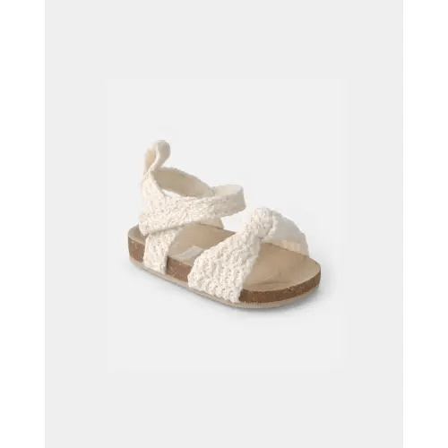 Baby Girl Knit Sandals - Cream | Carter's