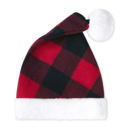 Baby And Toddler Matching Family Buffalo Plaid Santa Hat - Multi