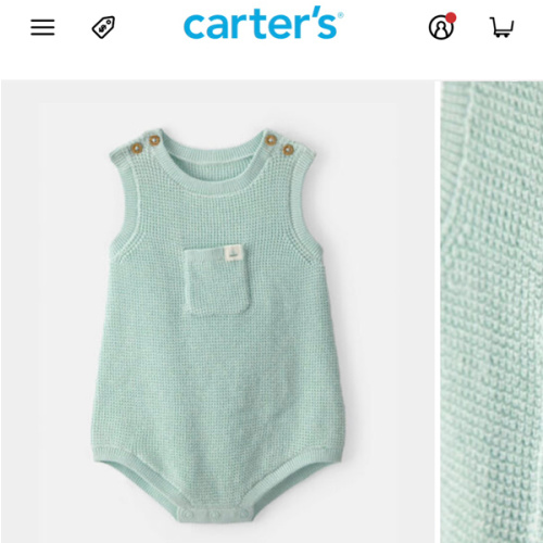 Baby Crochet Bubble Romper - Green | Carter's