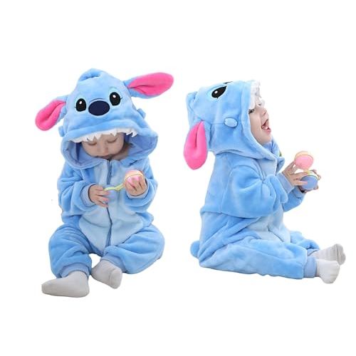 NXLGYDZ Unisex Baby Animal Onesie Flannel Hooded Romper for Infants Toddlers (0-3 Years) Winter Jumpsuit for Boys and Girls