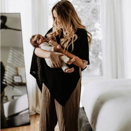 Black Cocoon Breathable Nursing Cover