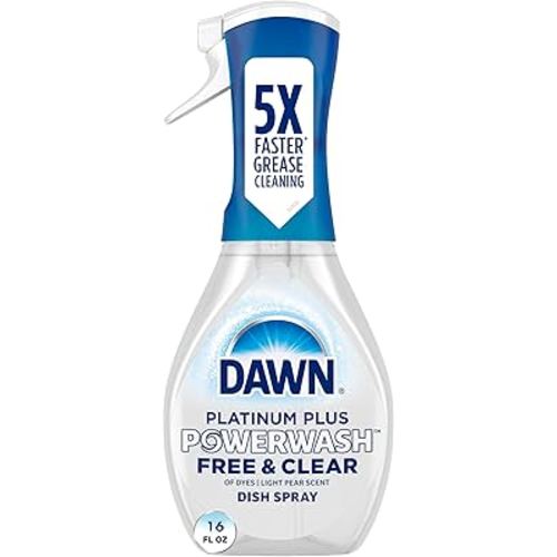 Dawn Powerwash Free & Clear Light Pear Dish Spray, Dish Soap Starter Kit, 16 Fl Oz