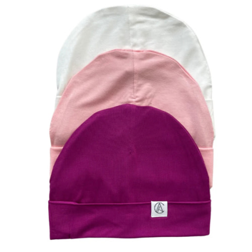 Newborn Satin Lined Jersey Beanie Gift Set-Girl – Aarin & Co.