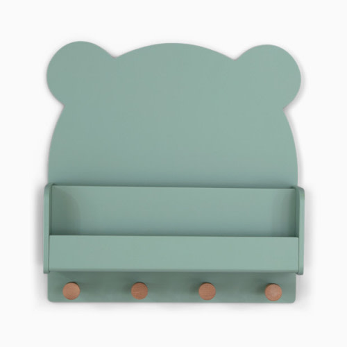 babyGap Brannan Bear Wall Shelf with 4 Hooks - Sage Green