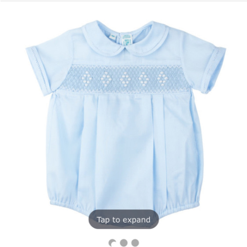 Smocked Embroidered Diamond Creeper | Newborn Baby Clothes | Coming Home Outfit |Feltman Brothers