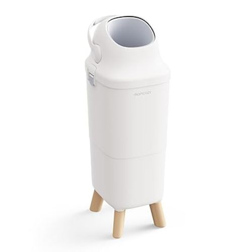 Momcozy Diaper Pail with Patented Triple-Seal Odor Control, Wide Opening, Ergonomic Height, Large Capacity with Viewing Window, Childproof Lock, Fits Standard Trash Bags