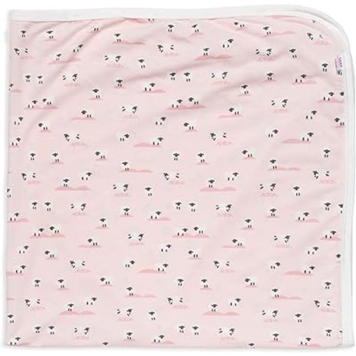 Magnetic Me Modal Soothing Swaddle Blanket | Silky Soft Modal Fabric | Baa Baa Baby Pink | One Size
