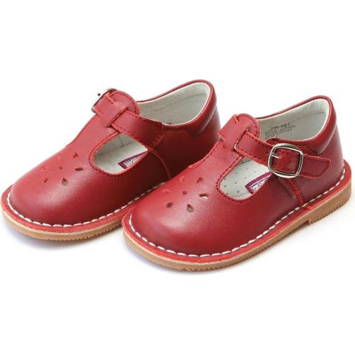 Joy Classic Red Leather T-Strap Mary Jane