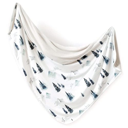 GRSSDER Baby Blankets Super Soft Jersey Knit Swaddle Blanket for Baby Girls and Boys, Double Layer Receiving Blankets 34 x 44 Inches Extra Large for Swaddling, Wild Forest Pattern