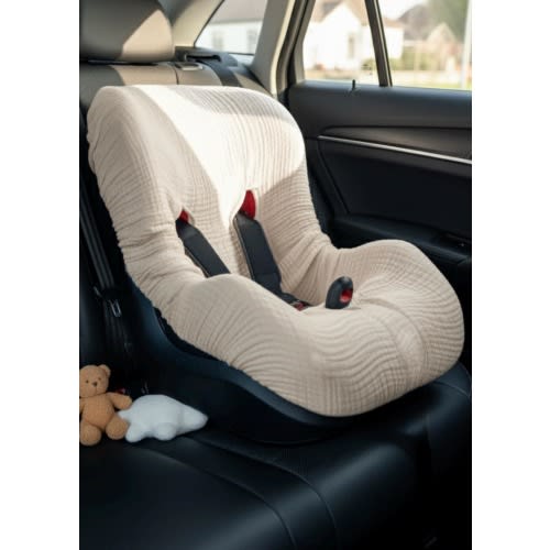 Organic Muslin Baby Car Seat Cover: Breathable Infant Protector