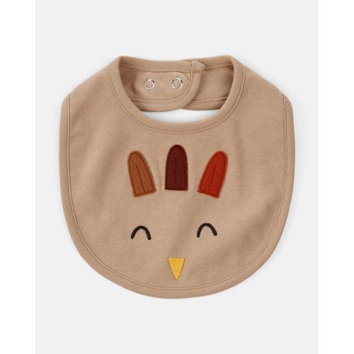 Baby Thanksgiving Turkey Cotton Bib - Brown - Carter's | Carter's