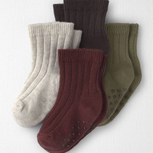 Baby 4-Pack No-Slip Ankle Socks Made with Organic Cotton | Carter’s Oshkosh Canada