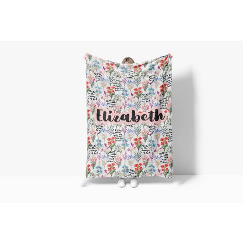 Personalized Bible Verse Blanket, Christian Blanket, Baby Blanket, Baptism Gift, Confirmation Gift, Custom Name Blanket, Custom Christian