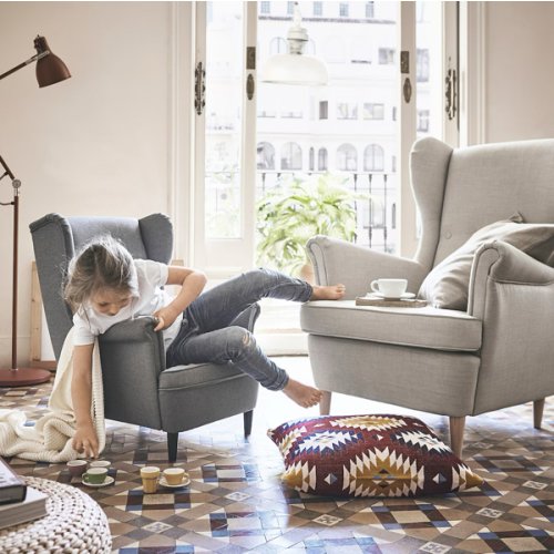 STRANDMON Children's armchair - Vissle gray