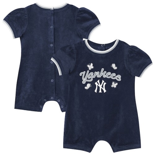 New York Yankees Outerstuff Girls Infant Wind-Up Coverall - Navy