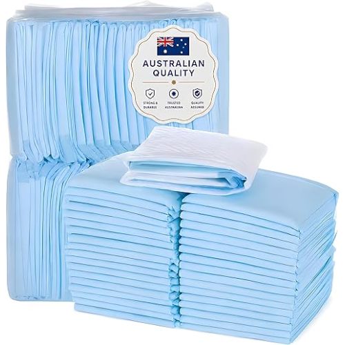 100 PCS Disposable Changing Pads – Disposable Change Mat Baby – 45 x 33cm (17" x 13") – Waterproof – Leakproof – Absorbent Underpads – Bed & Table Protector Mat