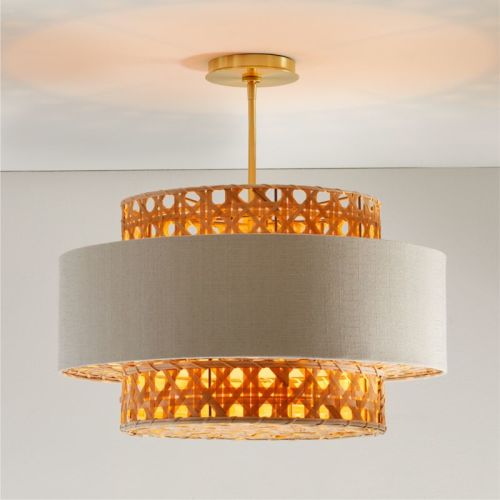 Reese Cane 22" Kids Semi-Flush Mount Ceiling Light