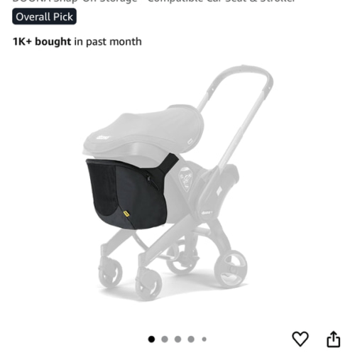 DOONA Snap-On Storage - Compatible Car Seat & Stroller