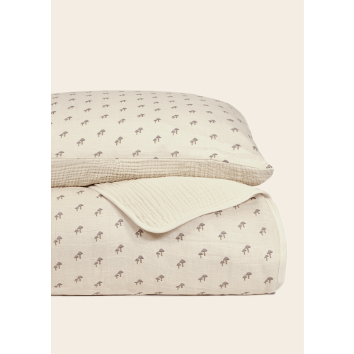 Mushroom Muslin Quilt & Sham Set | Nursery Bedding | Oilo™ Studio