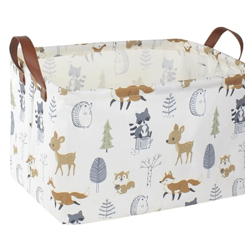 Rectangular Storage Basket, Books Box, Gift Basket, Room Decor(Animal)