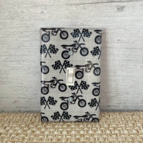 Dirt Bike Decor, Light Switch Cover, Motocross, Boys Room Decor, Brother Gift