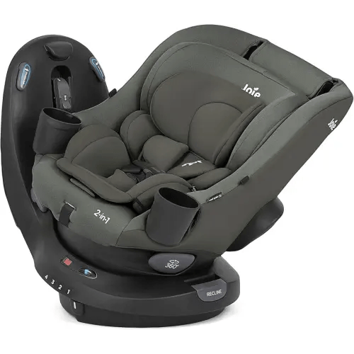 Chili Spin SI Rotating 2-in-1 Convertible Car Seat, Rear and Forward-Facing, No-Rethread Harness, Tested for Safety Standards (Evergreen)