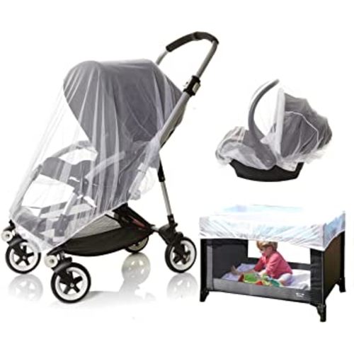 Dreambaby Travel System Baby Mosquito Net Protection Cover - for Pram, Pushchairs, Buggy, & Carry Cot - with Fine Soft & Elastic Mesh Netting - Model L275