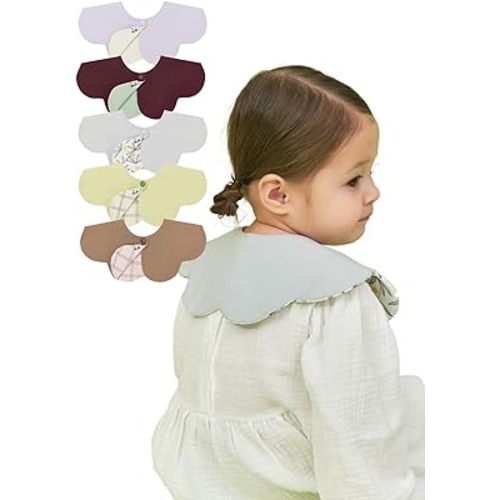 Konny Baby Bibs Set, 360 ​​° Rotate, Soft and Absorbent Bandana Drooling for Boys Girls baby Essentials