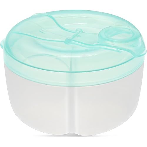 Accmor Baby Formula Dispenser On The Go, Formula Container to Go, Non-Spill Rotating Three-Compartment Formula Dispenser and Snack Storage Container for Infant Toddler Traveling