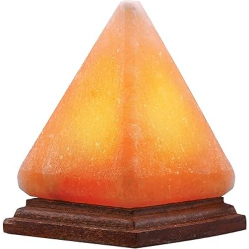 AMIR Pyramid Salt Lamp, 8 Colors Changing Himalayan Salt Lamp Crystal Rock Lamp, USB Salt Lamps Release Negative Ions for Bedroom, Living Room, Office Home Deco Yoga Gift